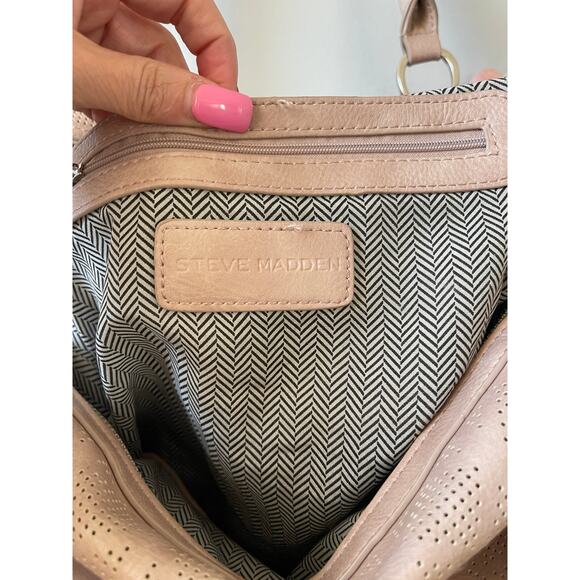 Steve Madden Y2K Blush Pink Embossed Pattern Crossbody Shoulder Bag - Picture 7 of 8